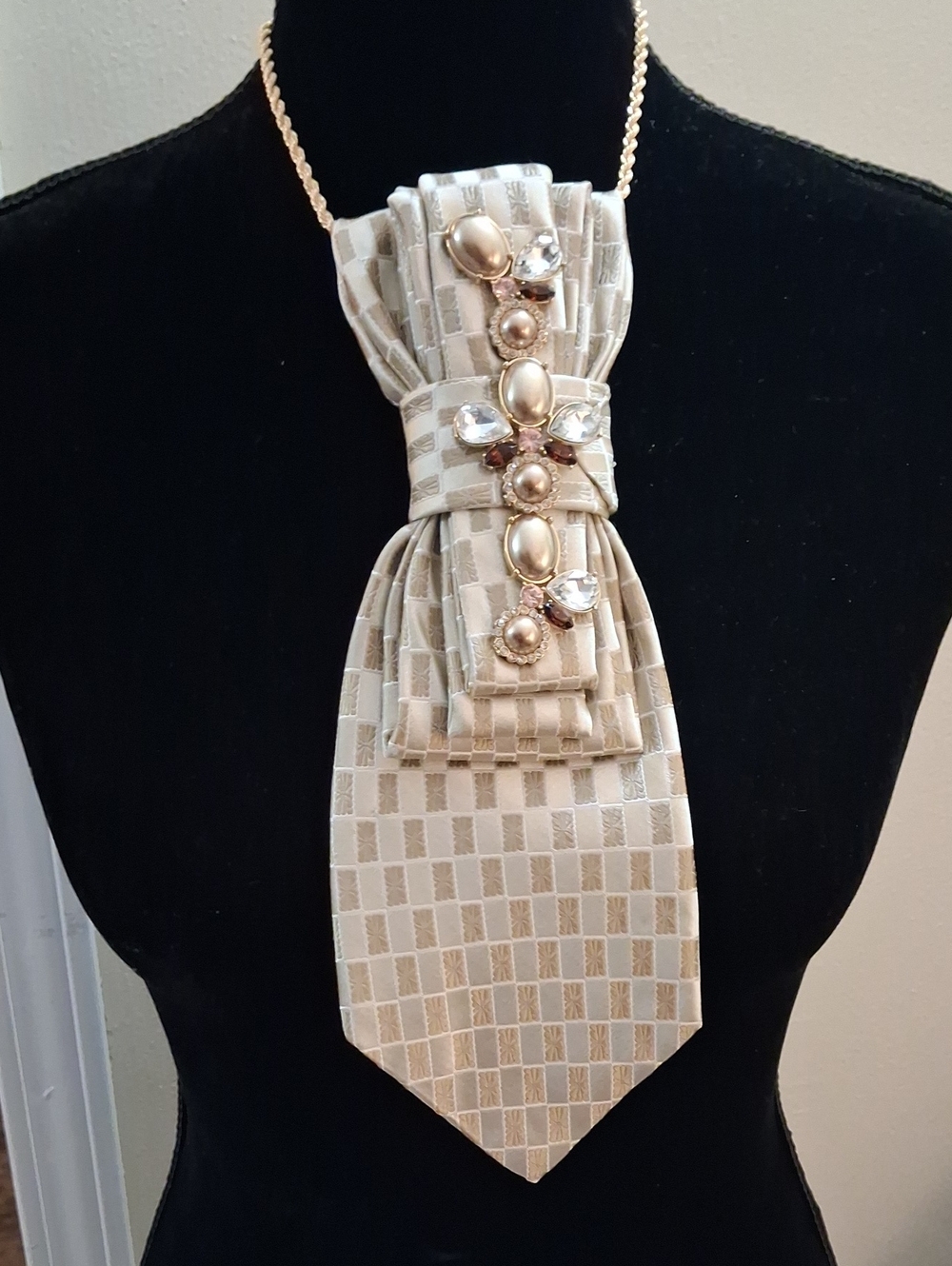 Strafford Upcycled Necktie Necklace